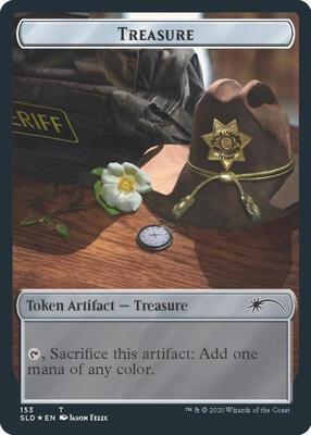 Treasure // Walker (Bicycle Girl) Double-sided Token card from Secret Lair Drop Series