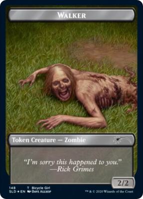 Walker (Bicycle Girl // Well Walker) Double-sided Token card from Secret Lair Drop Series