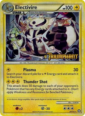 Electivire - 20/102 (Prerelease) card from HGSS Promos