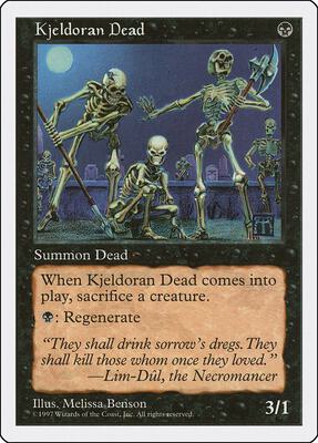 Kjeldoran Dead card from Fifth Edition
