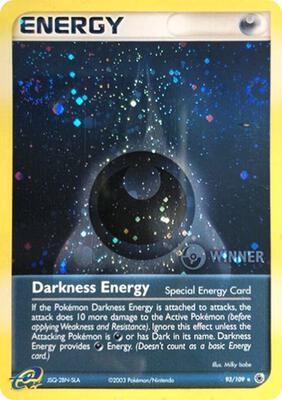 Darkness Energy (Special) - 93/109 (Cosmos Holo) [Winner] card from League & Championship Cards