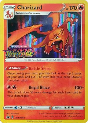 Charizard - SWSH066 (Prerelease) [Staff] card from SWSH: Sword & Shield Promo Cards
