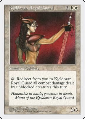 Kjeldoran Royal Guard card from Fifth Edition