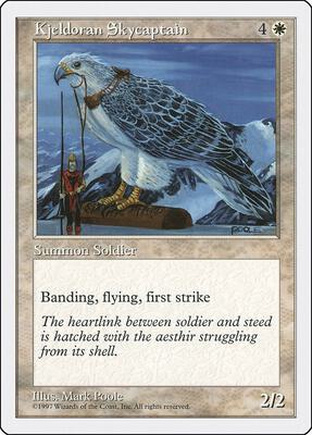 Kjeldoran Skycaptain card from Fifth Edition