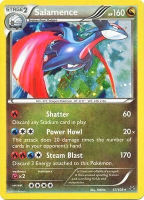 Salamence - 57/108 (Cosmos Holo) card from Blister Exclusives