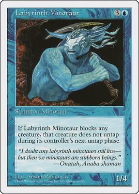 Labyrinth Minotaur card from Fifth Edition