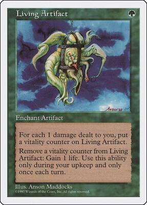 Living Artifact card from Fifth Edition