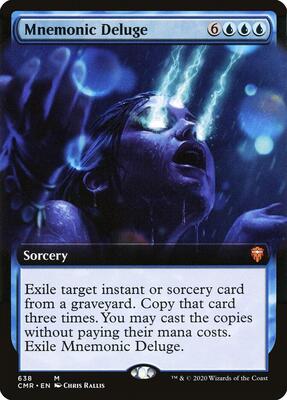 Mnemonic Deluge (Extended Art) card from Commander Legends
