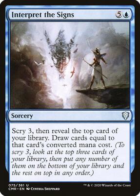 Interpret the Signs card from Commander Legends