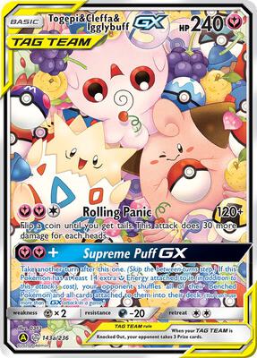 Togepi & Cleffa & Igglybuff GX - 143a/236 card from Alternate Art Promos