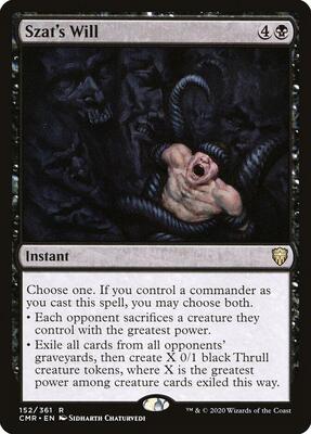 Szat's Will card from Commander Legends