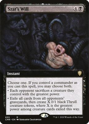 Szat's Will (Extended Art) card from Commander Legends