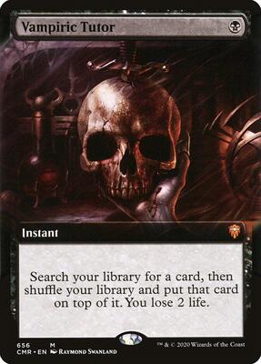 Vampiric Tutor (Extended Art) card from Commander Legends