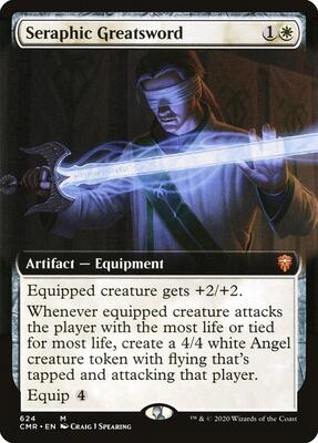 Seraphic Greatsword (Extended Art) card from Commander Legends