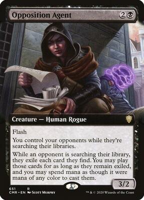 Opposition Agent (Extended Art) card from Commander Legends