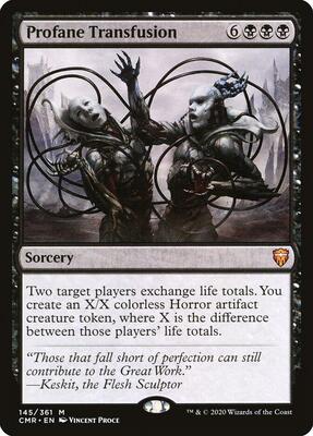 Profane Transfusion card from Commander Legends