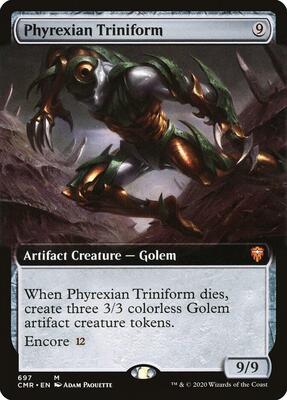 Phyrexian Triniform (Extended Art) card from Commander Legends