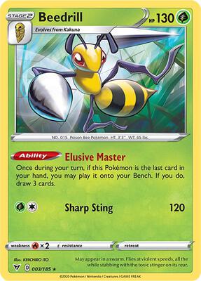 Beedrill card from SWSH04: Vivid Voltage