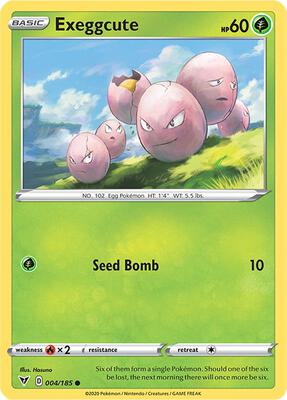 Exeggcute card from SWSH04: Vivid Voltage