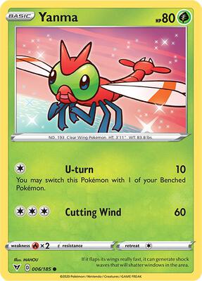 Yanma card from SWSH04: Vivid Voltage