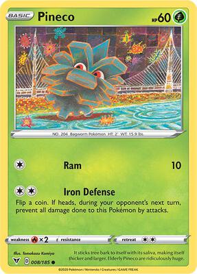 Pineco card from SWSH04: Vivid Voltage
