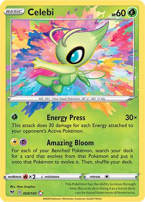 Celebi card from SWSH04: Vivid Voltage
