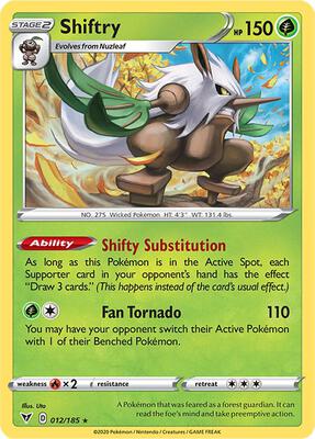 Shiftry card from SWSH04: Vivid Voltage