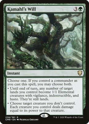 Kamahl's Will card from Commander Legends