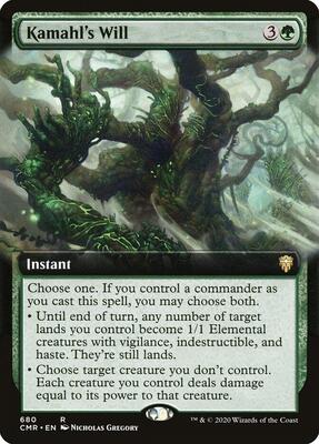 Kamahl's Will (Extended Art) card from Commander Legends