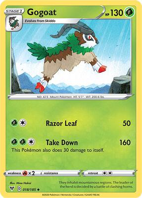 Gogoat card from SWSH04: Vivid Voltage