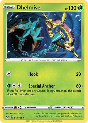 Dhelmise card from SWSH04: Vivid Voltage