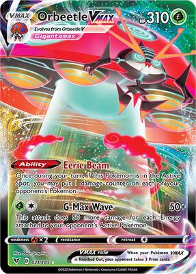 Orbeetle VMAX card from SWSH04: Vivid Voltage