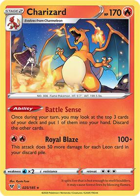 Charizard card from SWSH04: Vivid Voltage