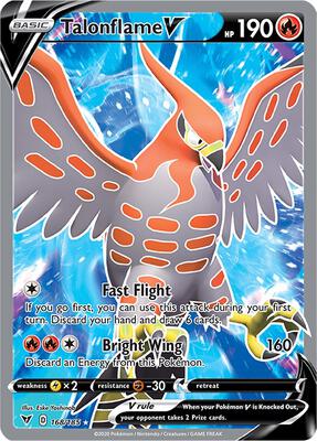 Talonflame V (Full Art) card from SWSH04: Vivid Voltage