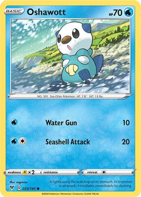 Oshawott card from SWSH04: Vivid Voltage