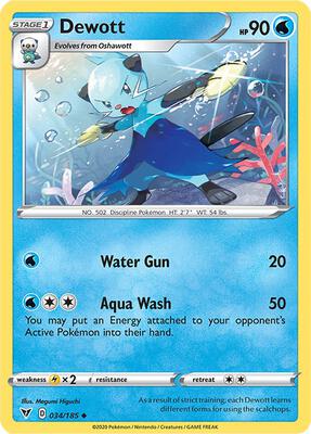 Dewott card from SWSH04: Vivid Voltage