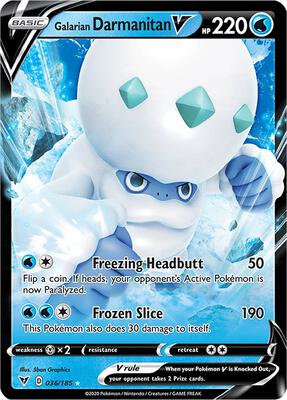 Galarian Darmanitan V card from SWSH04: Vivid Voltage