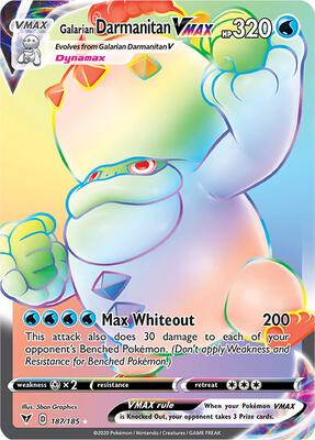 Galarian Darmanitan VMAX (Secret) card from SWSH04: Vivid Voltage