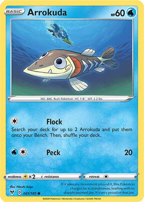 Arrokuda card from SWSH04: Vivid Voltage
