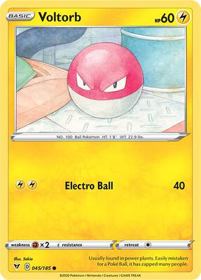 Voltorb card from SWSH04: Vivid Voltage