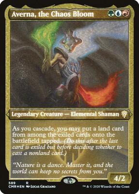 Averna, the Chaos Bloom (Foil Etched) card from Commander Legends