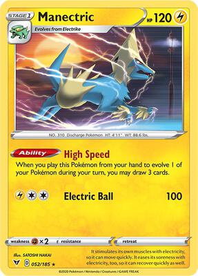 Manectric card from SWSH04: Vivid Voltage