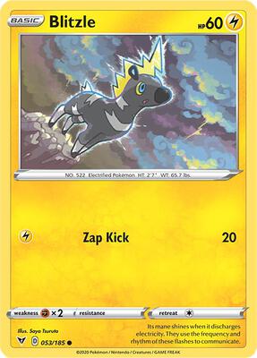 Blitzle card from SWSH04: Vivid Voltage