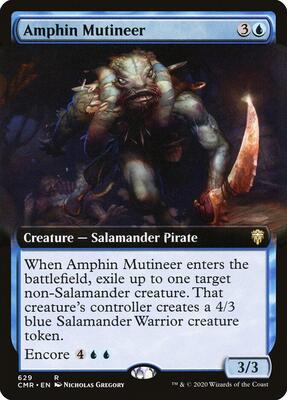 Amphin Mutineer (Extended Art) card from Commander Legends