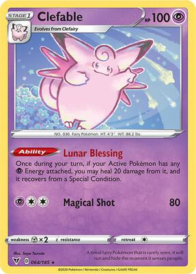 Clefable card from SWSH04: Vivid Voltage
