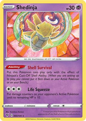 Shedinja card from SWSH04: Vivid Voltage