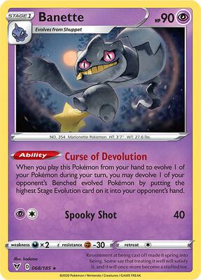 Banette card from SWSH04: Vivid Voltage