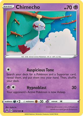 Chimecho card from SWSH04: Vivid Voltage