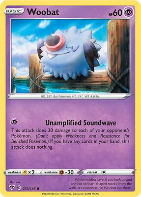 Woobat card from SWSH04: Vivid Voltage