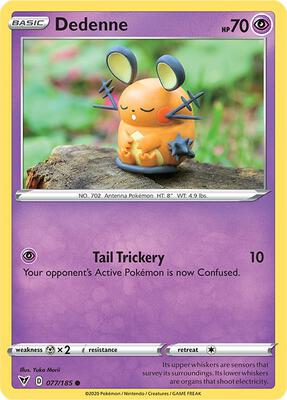 Dedenne card from SWSH04: Vivid Voltage